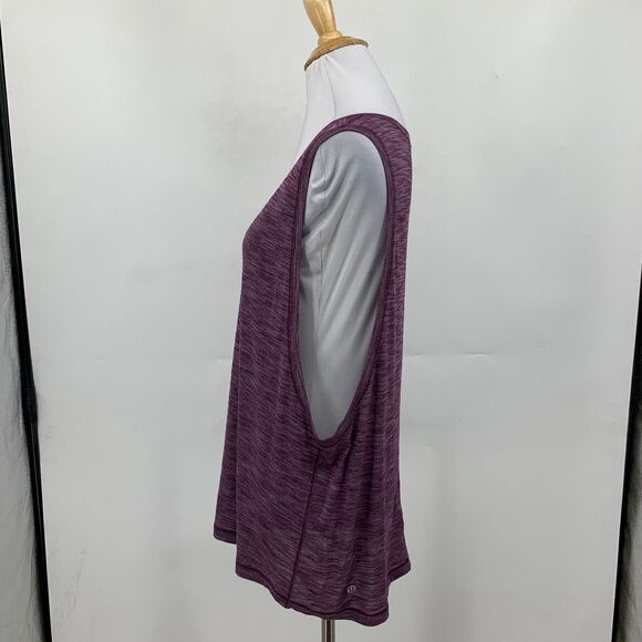 Lululemon Top Womens 6/8 Hibiscus Cardio Squad II Tank Low Cut Sides Sleeveless - Picture 4 of 9